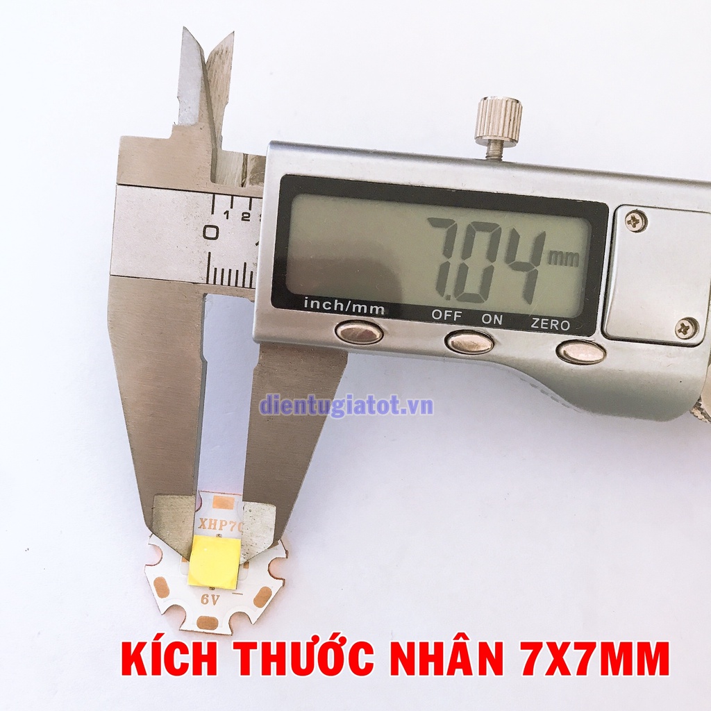 Led Cree XHP70 -2 điện áp 6/12V 30W đế đồng