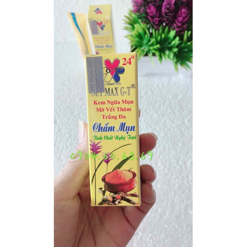 Olymax G-T Turmeric Acne Cream 20g Prevents Acne - Fade Dark Spots - Whitens Skin Olymax