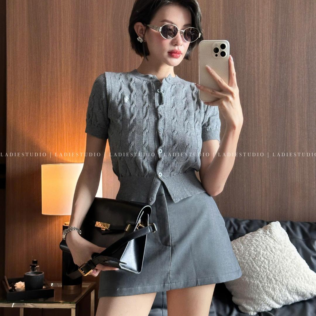 Chân váy Basic Skirt dáng ngắn chất Rasberry dày dặn, CV07, Ladie Studio
