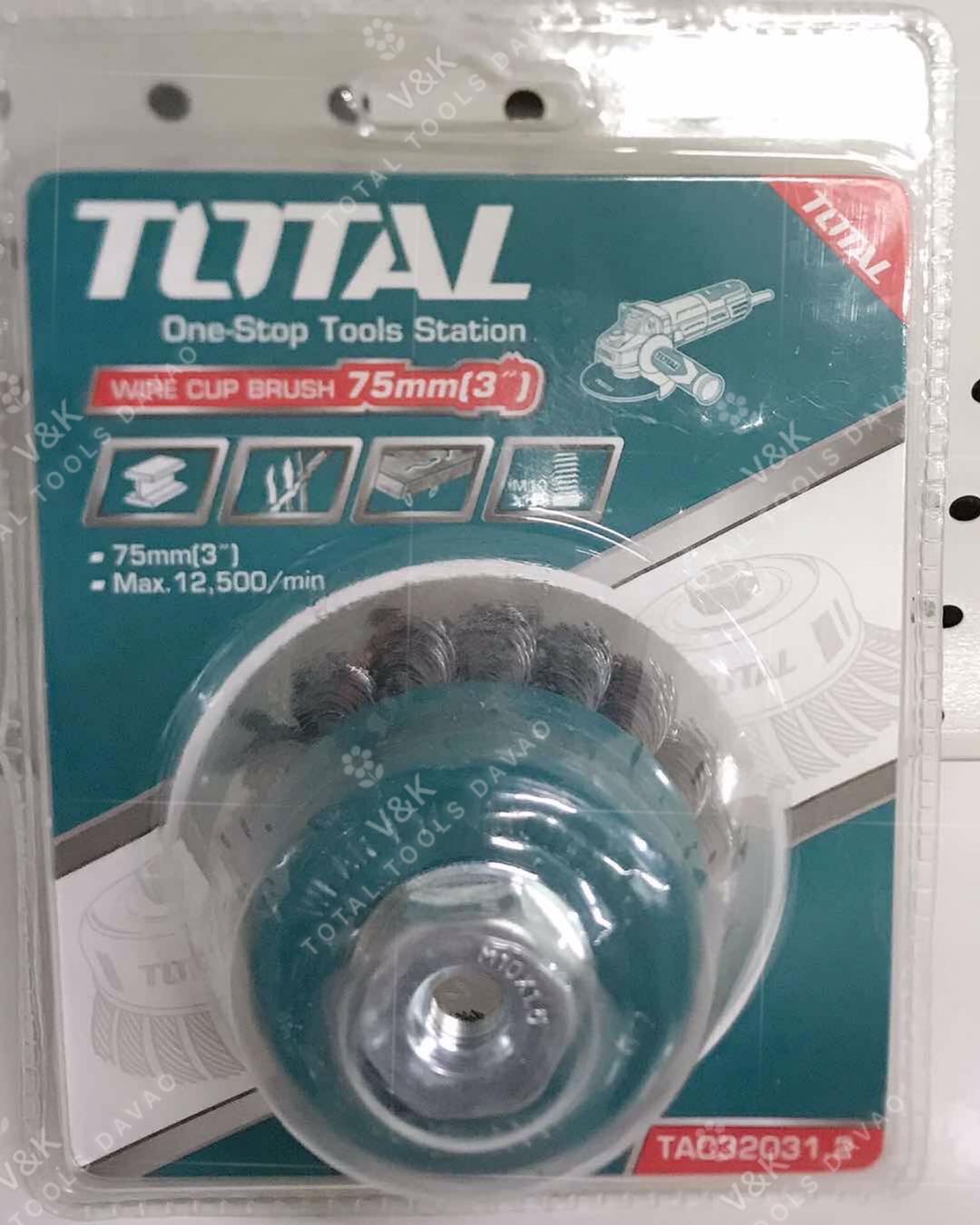 Chén cước thép xoắn 75mm TOTAL TAC32031.2