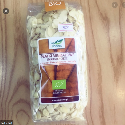 Hạnh nhân hữu cơ cắt lát Bio Planet 100g