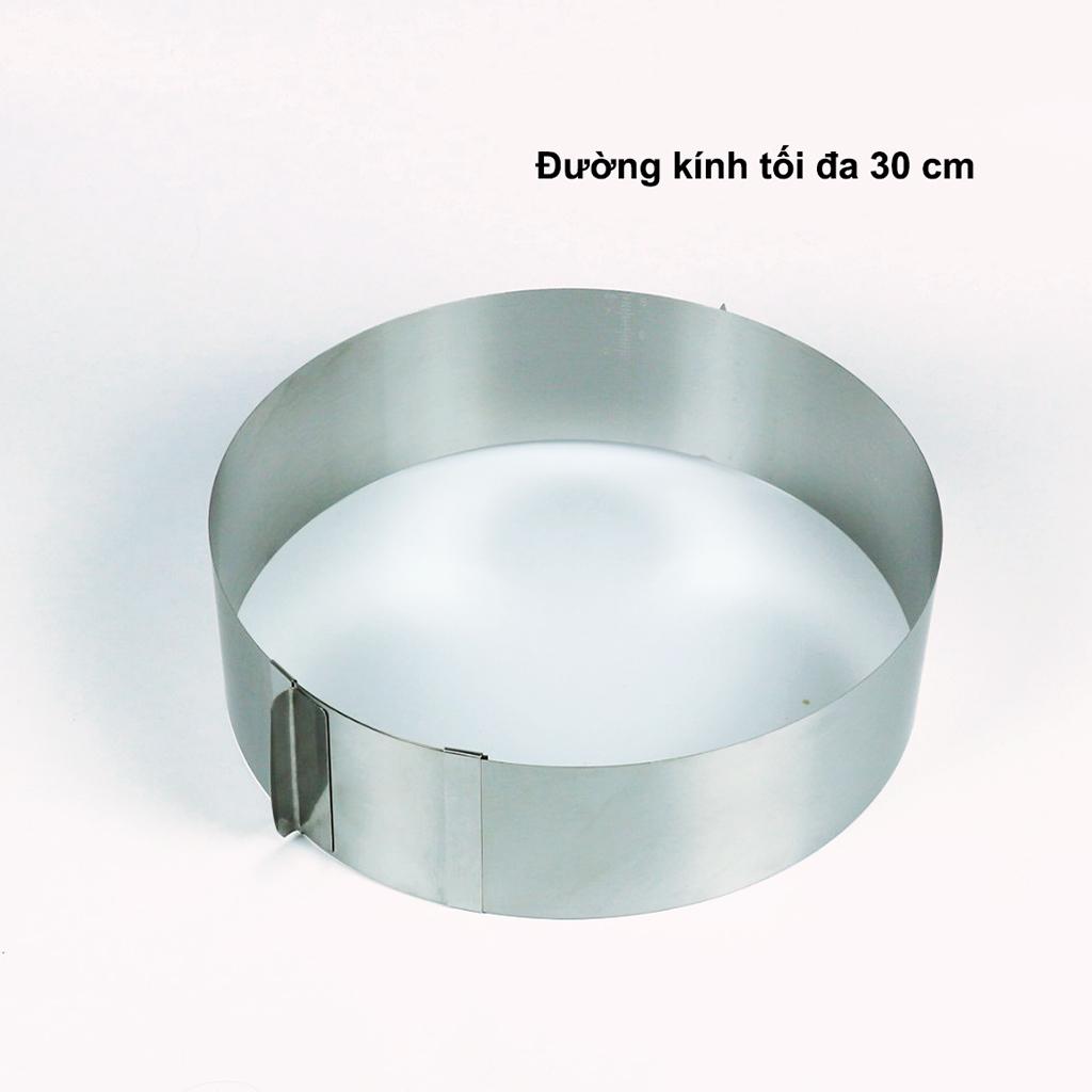 Khuôn ring mousse tròn có thể thay đổi kích thước 16 - 30cm