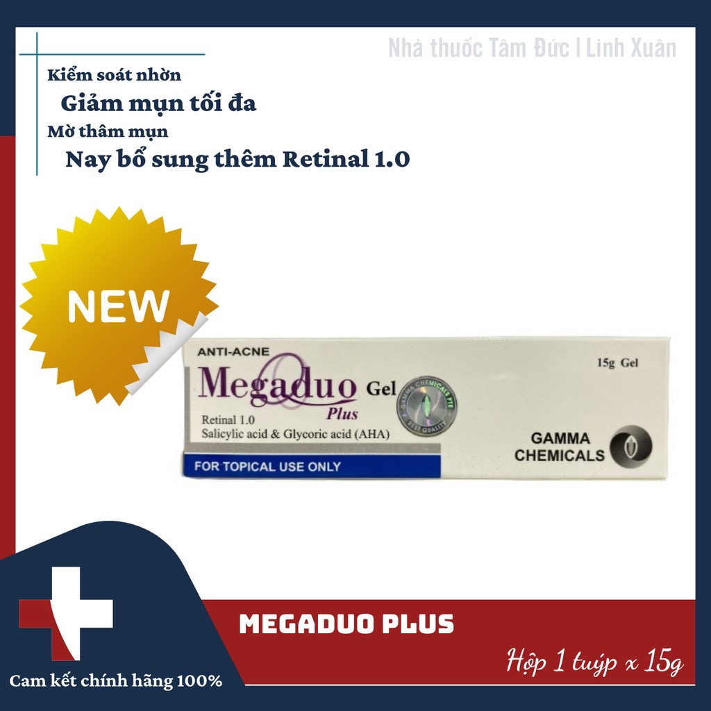 MEGADUO PLUS [TUÝP 15G] - NGỪA MỤN, GIẢM THÂM, MỜ SẸO