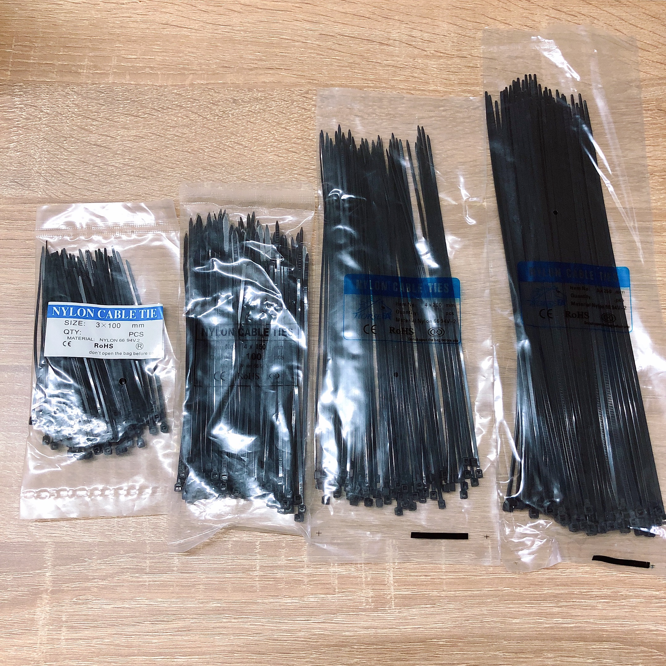 [HCM]Dây rút nhựa đen nhiều Size LD