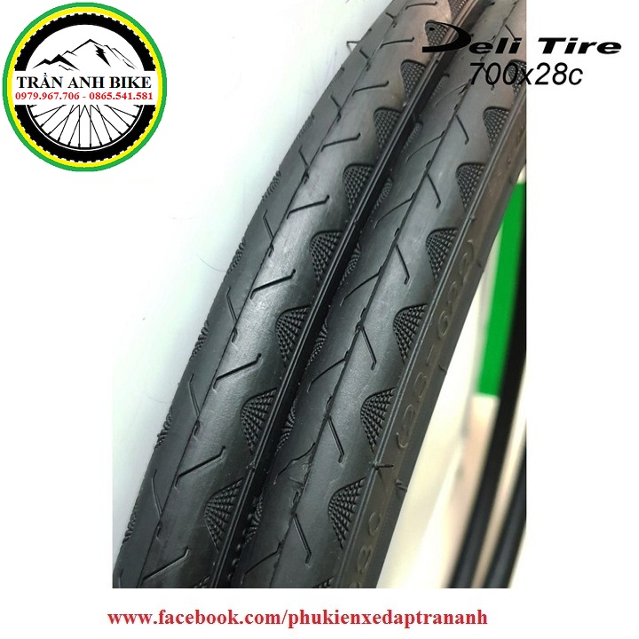 Cặp 2 cái vỏ lốp xe đạp thể thao Deli Tire S601 700x28c - 2 chiếc
