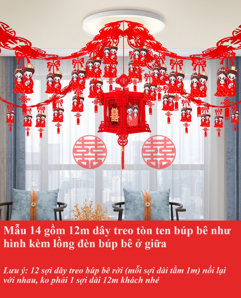 {Sẵn hàng y hình} Set trang trí trần nhà ngày cưới