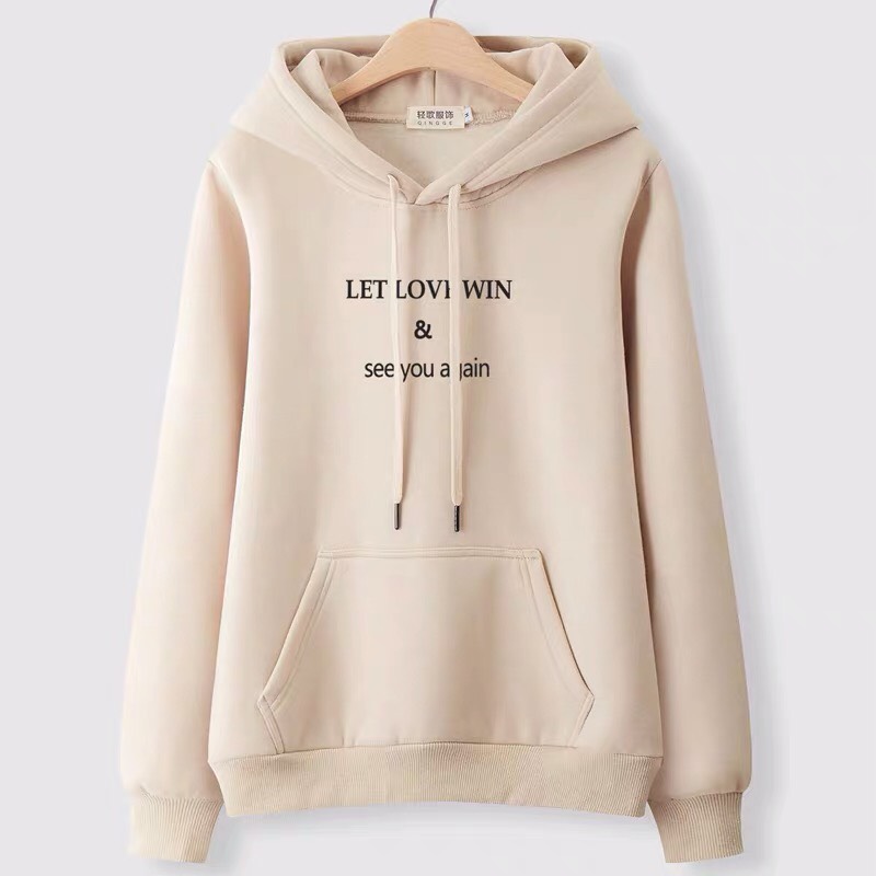 [Hoàn Tiền 15%] Áo hoodie nữ in kí tự