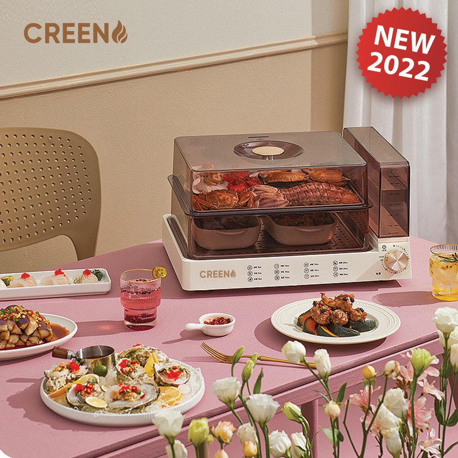 Nồi hấp điện đa năng 2 tầng Creen CR-135CF