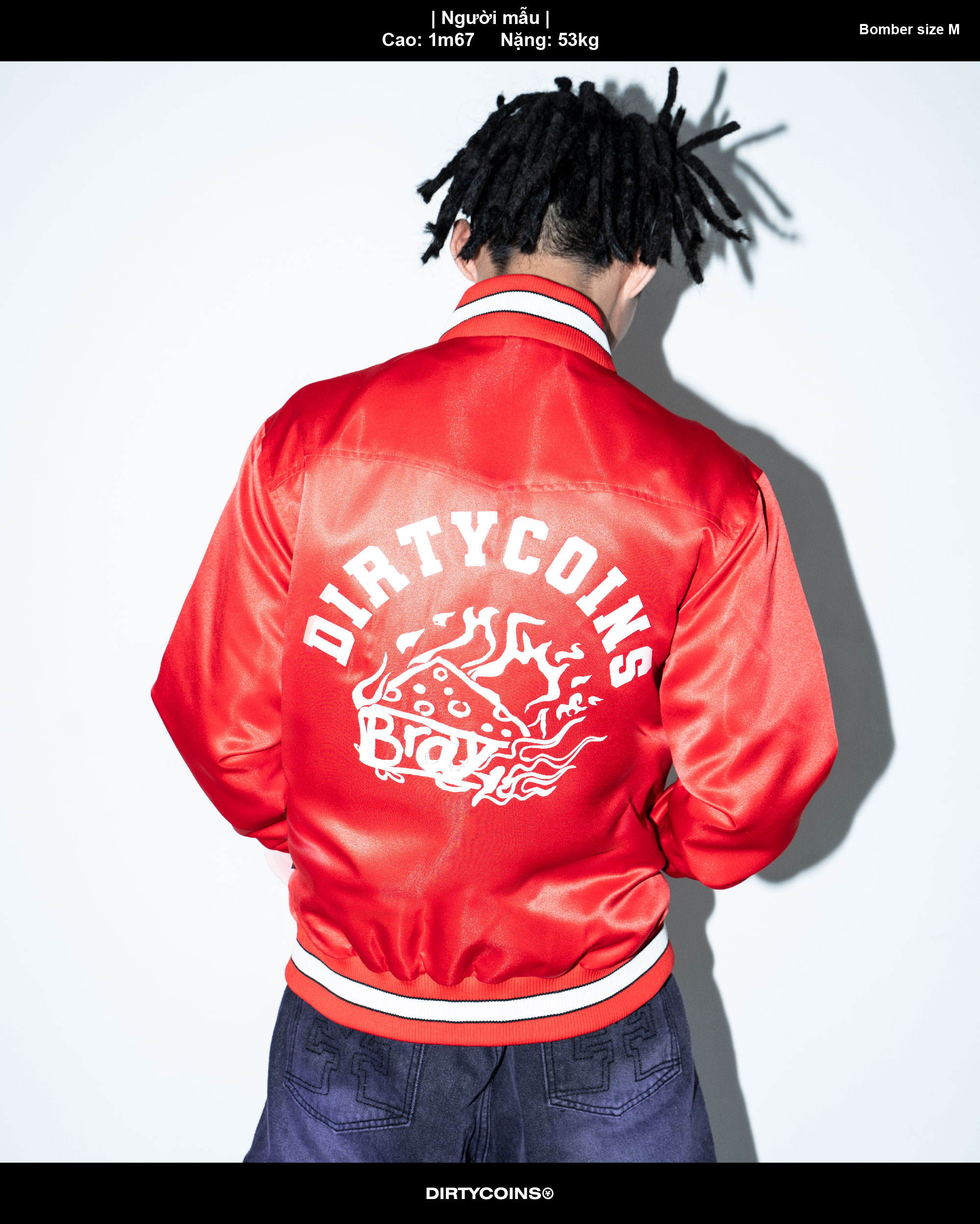 Áo Khoác DirtyCoins Nylon Varsity Jacket - Red