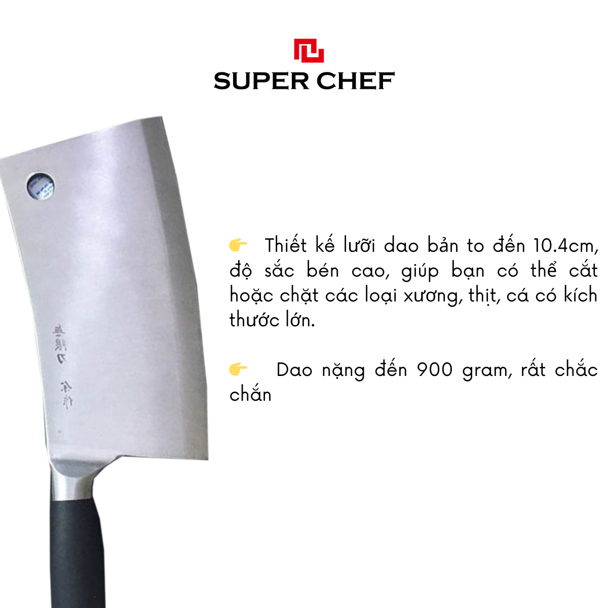 Dao Chặt Xương Lớn Super Chef Siêu Bền, Chắc Chắn DAO_S