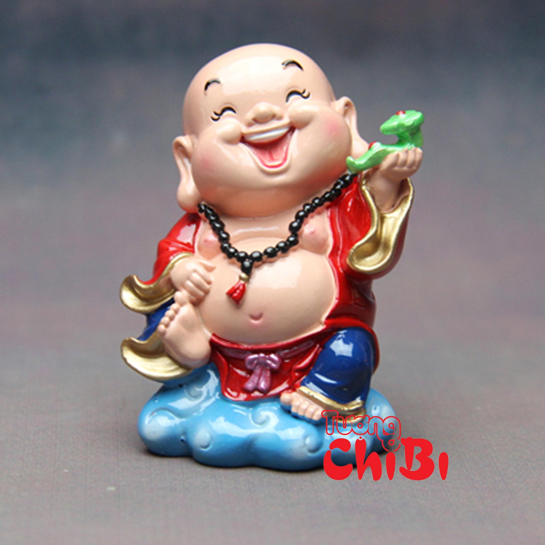 [HCM]TƯỢNG CHIBI PHẬT DI LẶC  CẦM GẬY NHƯ Ý 7.5CM