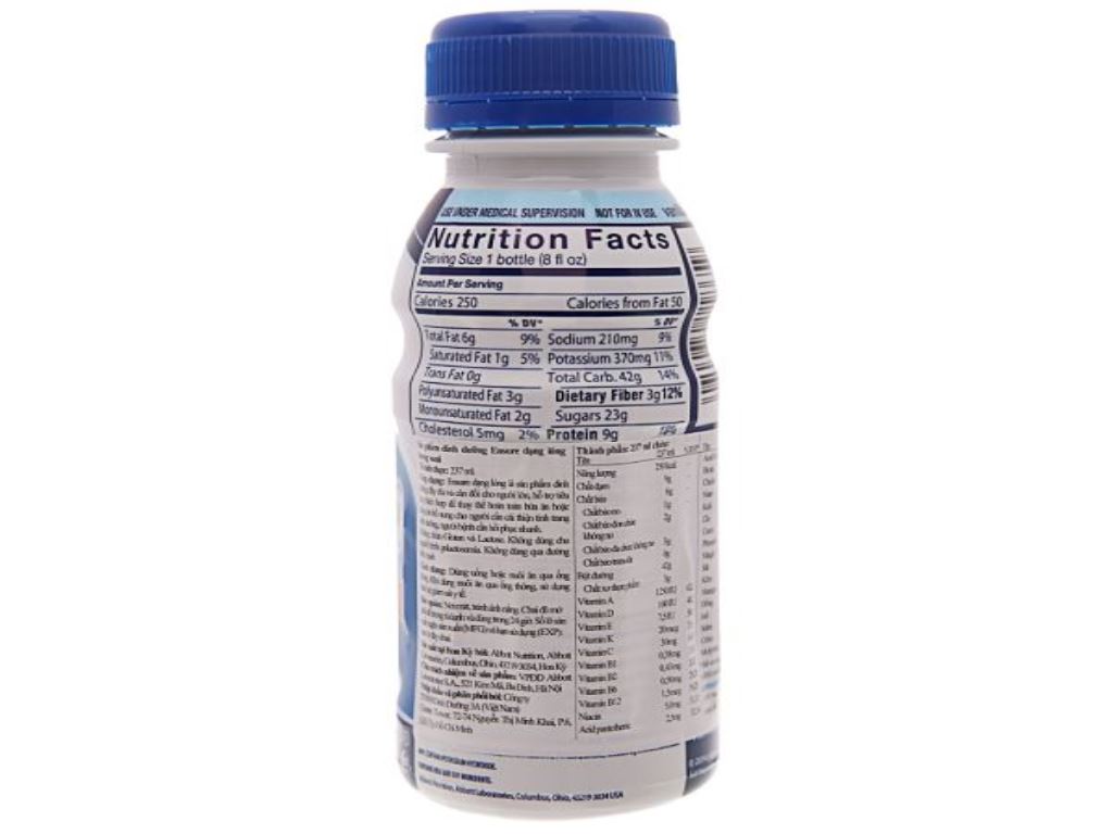 Sữa bột pha sẵn Ensure vani chai 237ml - CTY BÁT MUỘI
