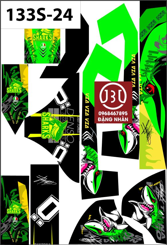 TEM TRÙM XE ĐIỆN 133S-24