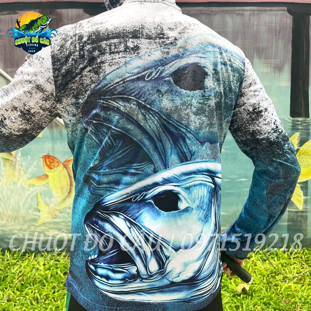 Áo khoác câu cá Big Fish xanh xám
