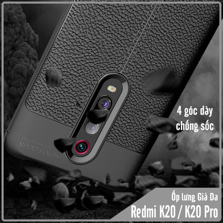 ỐP Lưng Silicon Vân Da Cho Xiaomi K20 Hiệu Auto Focus, Ốp Lưng Xiaomi