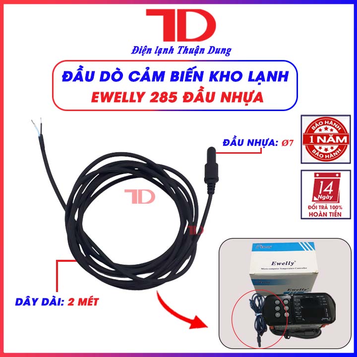 Bộ 2 phụ kiện đầu dò cảm biến kho lạnh EWELLY, dùng làm thiết bị điều khiển kho đông lạnh, kho bảo quản mát, máy làm kem đá - Điện Lạnh Thuận Dung