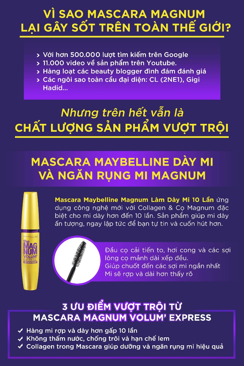 [HCM][Chính hãng] Mascara Làm Cong Và Dày Mi Maybelline Volum Express Hyper Curl - 9.2ml