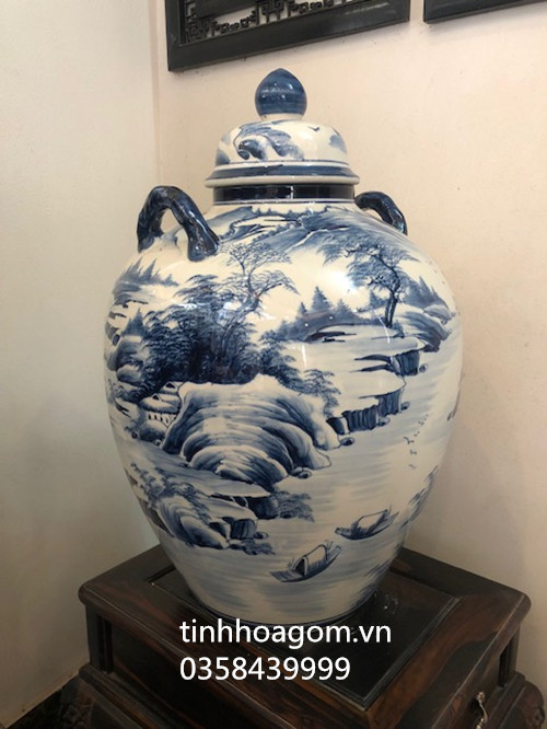 Bình ngâm rượu sứ Bát Tràng 50l