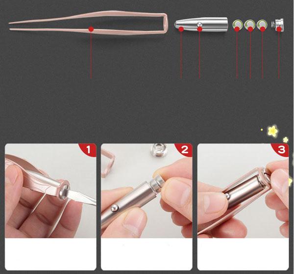 Dụng cụ lấy ráy tai có đèn có hộp cao cấp