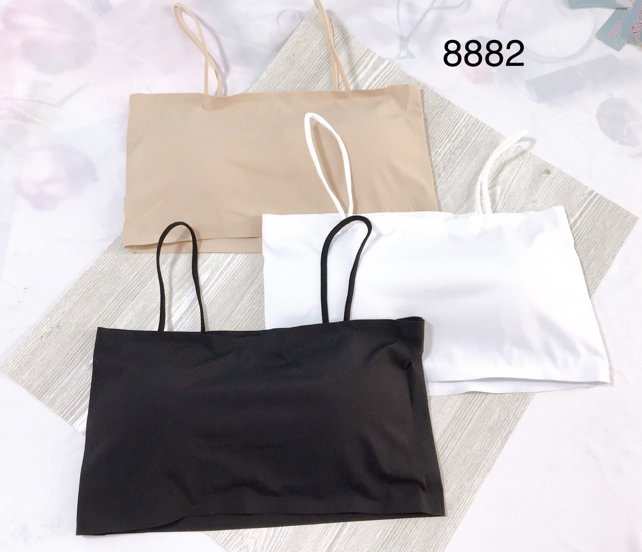 Áo bra ống su gân 2 dây 8882