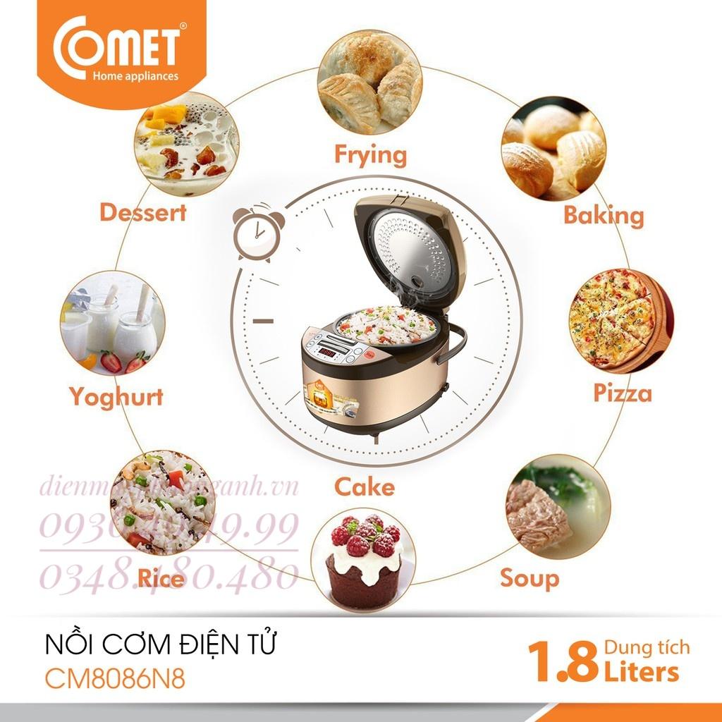 Nồi cơm điện tử Comet CM8086N8 1.8 Lít