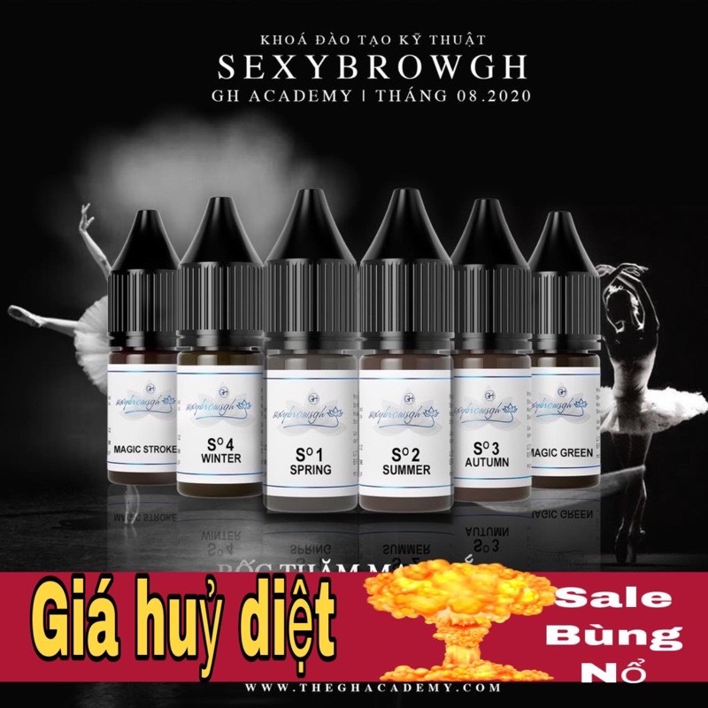 Mực gh phun sexybrow gh mini chiết 5ml full 10ml