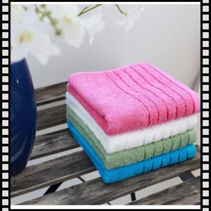 [HCM]Khăn mặt cao cấp Hàn Quốc Line border  màu xanh rêu   28x 42 cm