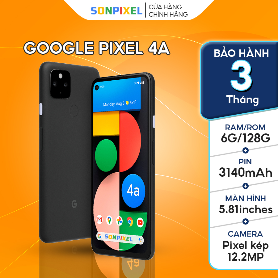 Google pixel 4a5g điện thoại gg chip snapdragon 765g ram 6g/128gb. chơi game tốt quốc tế, cũ giá rẻ, sonpixel.