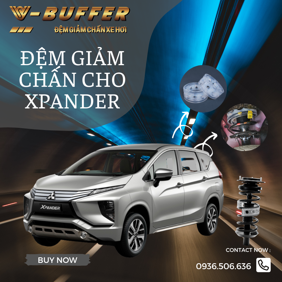 [Mitsubishi Xpander] Đệm cao su giảm chấn ô tô (Bộ 4 cái)