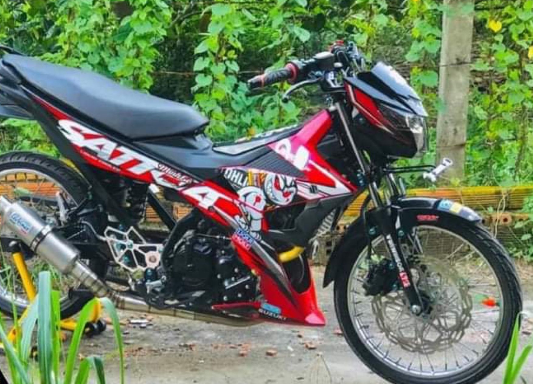[HCM]Tem rời dán xe satria- raider độc  lạ