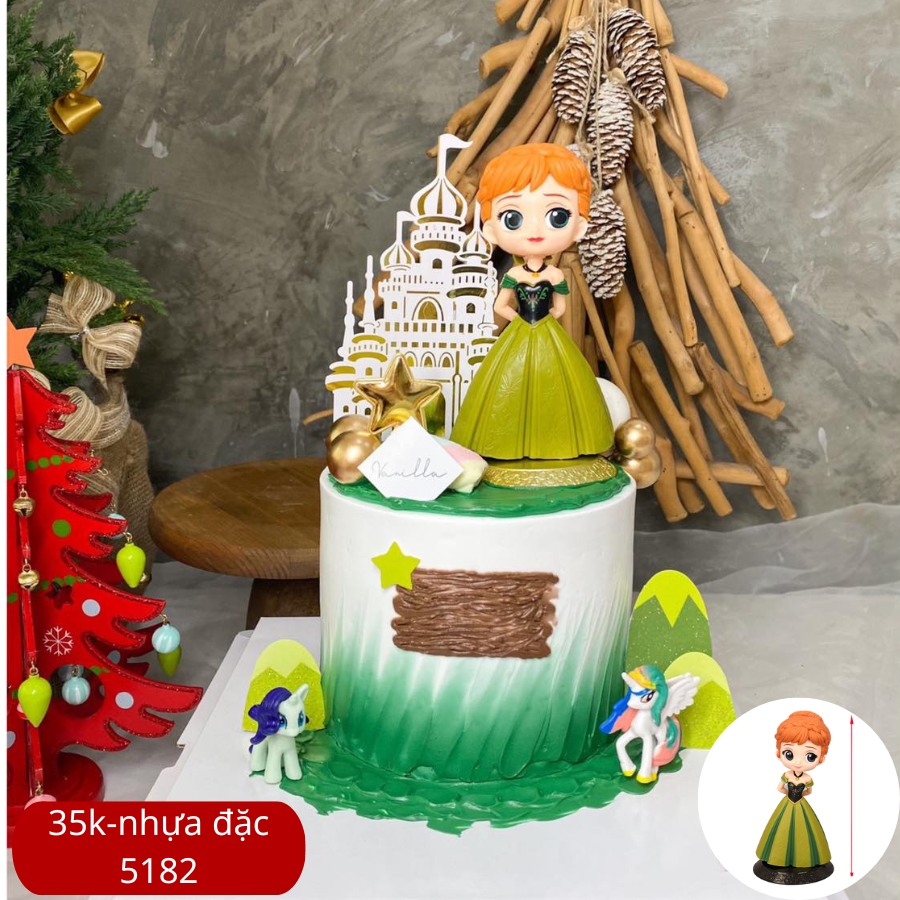 Đồ trang trí bánh kem Công chúa Anna chibi (Mới) (ĐẶC)