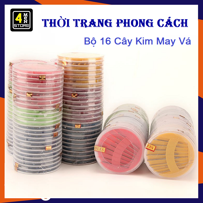 [HCM]⚡ Bộ 16 Kim May Vá - Sét 16 Cái/bộ Bộ Kim Khâu Tay Tiên Lơi ⚡