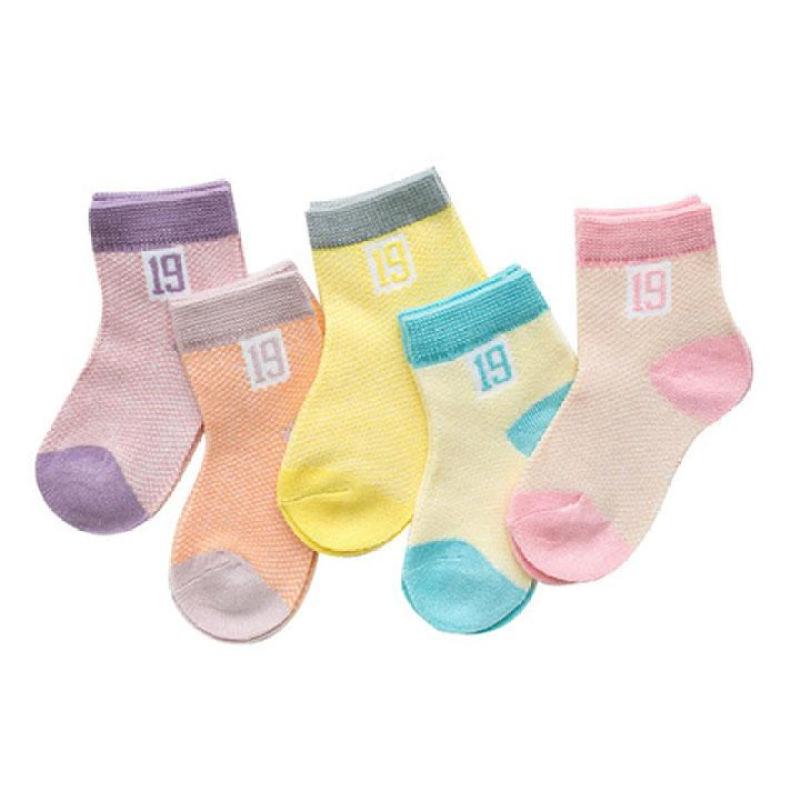 Set 5 đôi vớ cổ trung cho bé 0-12 tuổi họa tiết số 19 phối màu tươi tắn BBshine – T012