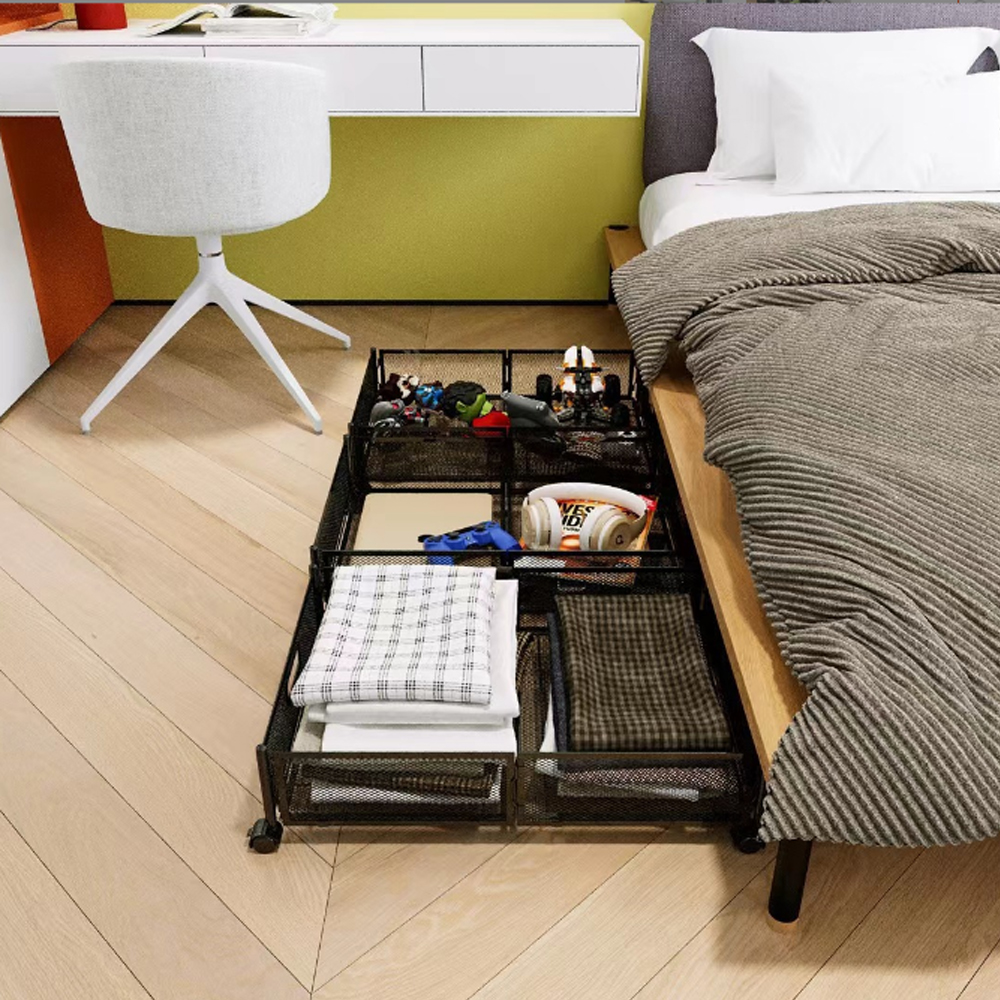 Boxes for clothes, under the bed, chair powder coating steel rust-proof breathable can folding compact convenience boomer home