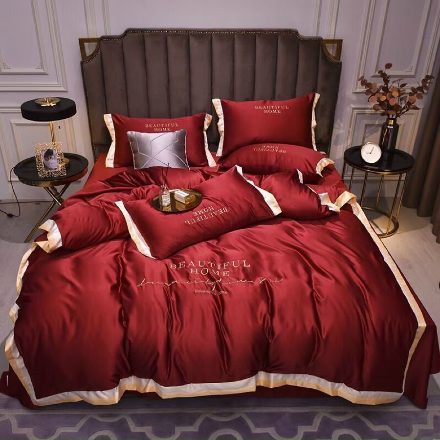 ❤cảnh báo,rẻ sock❤ set chăn ga gối cotton lụa "beautiful home" siêu mềm mát cao cấp 4 món - phối màu sang trọng