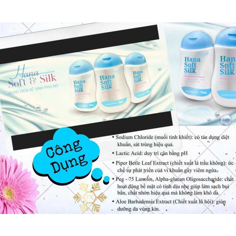 Dung Dịch Vệ Sinh Phụ Nữ hana soft&silk