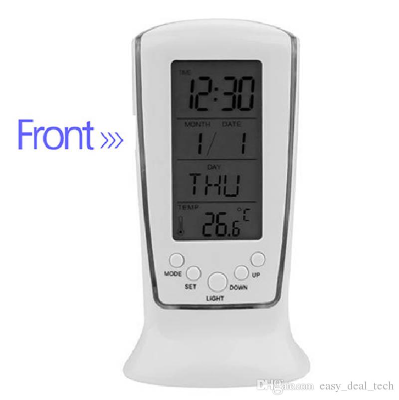 [HCM]Đồng hồ Digital - Ánh sáng xanh (Digital Blue LED Square Alarm Clock)