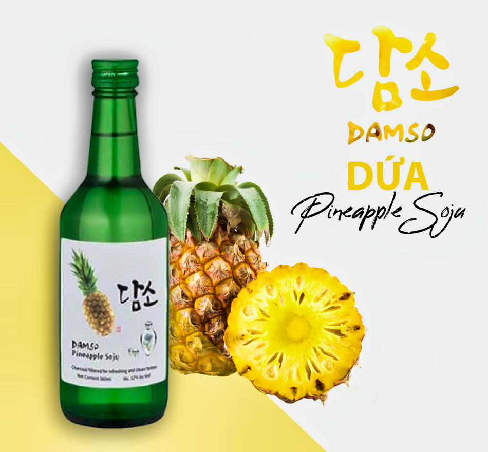 Rượu Soju Damso Hàn Quốc 360ml - Vị Dứa