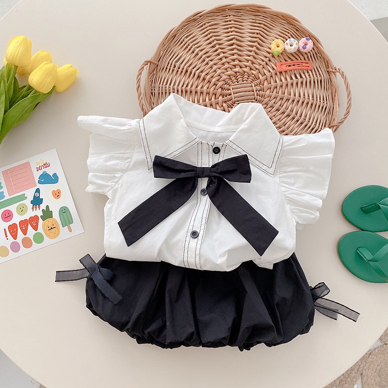 set quần áo bé gái tiểu thư đáng yêu
