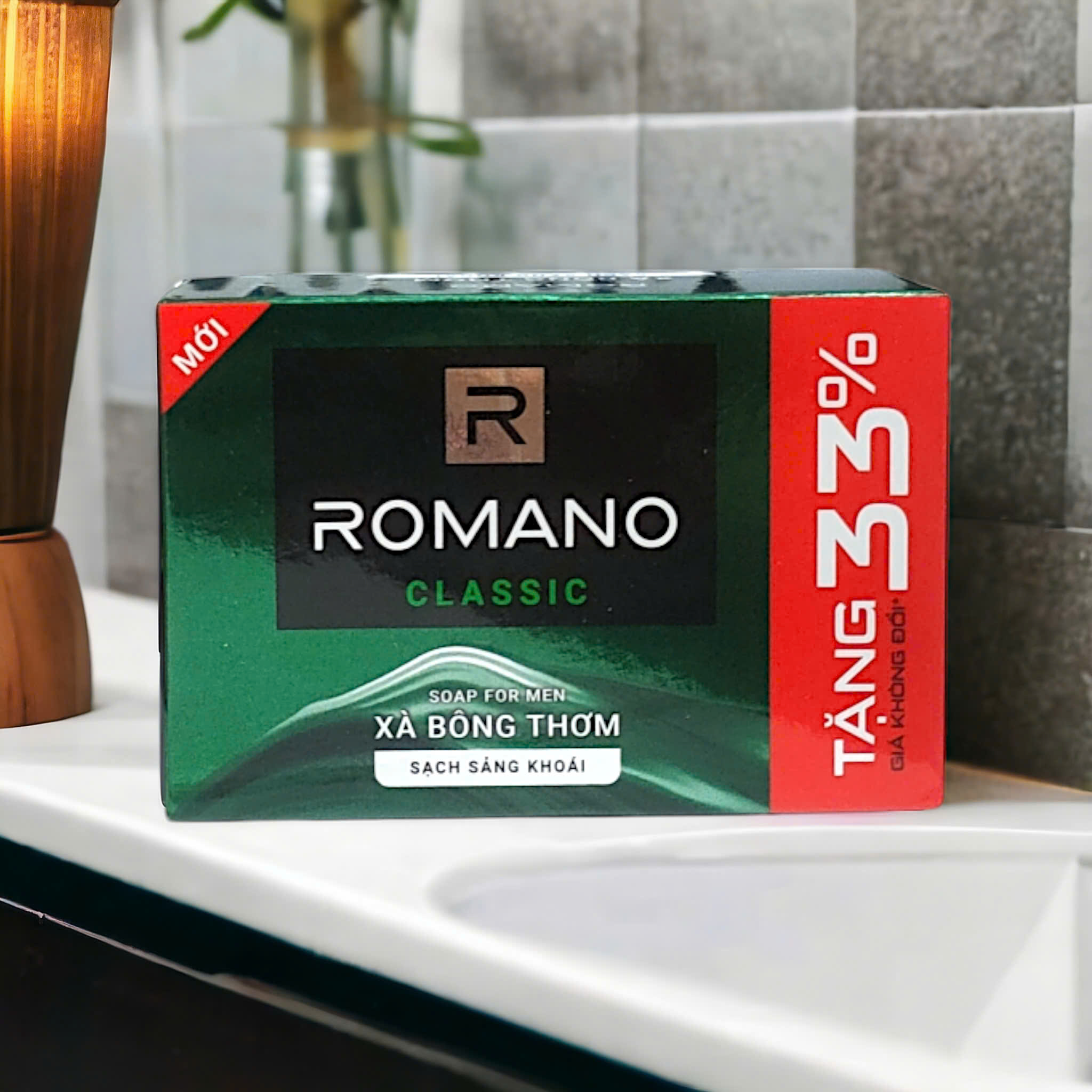 (Tặng 33%) Xà Bông Cục Romano 120g.