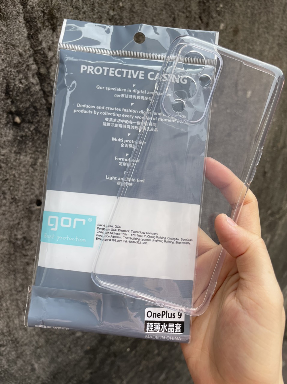 Ốp silicon GOR cho Oneplus 9 - Silicon hãng Gor có gờ bảo vệ camera
