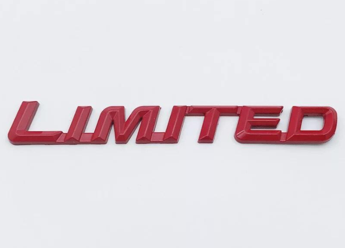 Tem decal chữ kim loại Limited nghiêng