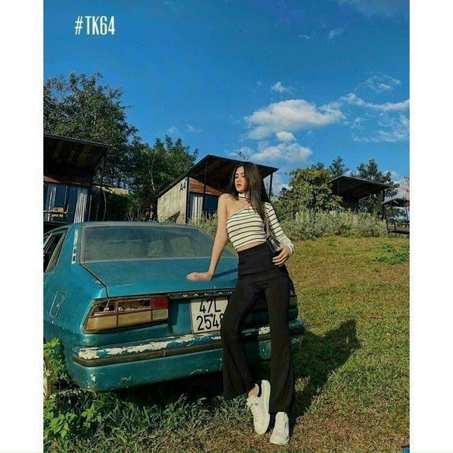 Combo 2 quần legging loe zara siêu hách dáng