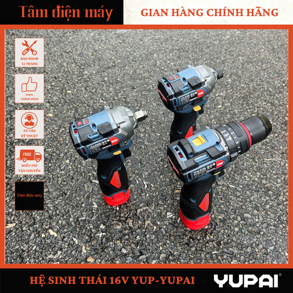 Máy Khoan YP16 D10A - Vít YP16 W150B - Bulong YP16-W280A 16V YUP (YUPAI)