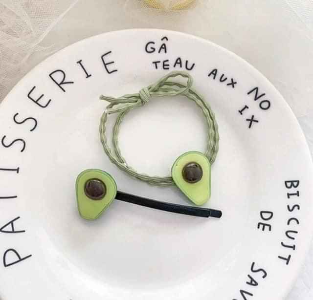 Bộ thun cột tóc hình trái bơ
