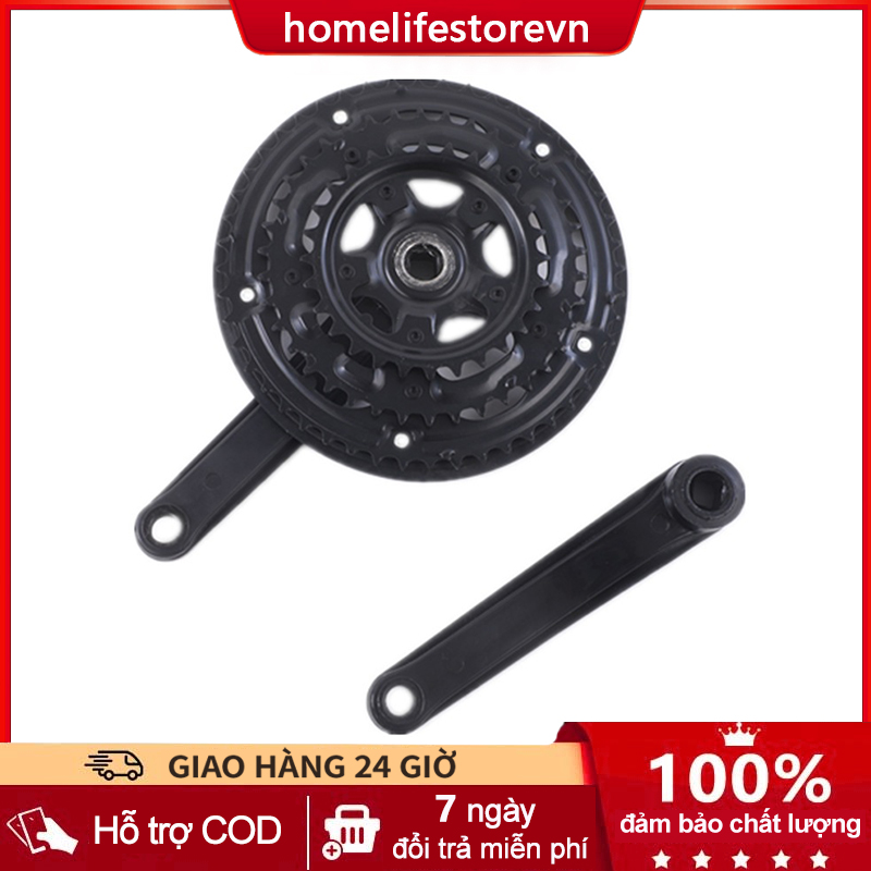 Đùi đĩa xe đạp 3 tầng 28/38/48tđùi dĩa xe đạp fixed gear, đùi dĩa xe đạp home