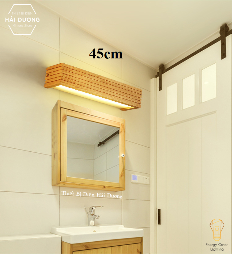 Đèn Tường Trang Trí Decor Hình Chữ Nhật Thân Gỗ Phong Cách Bắc Âu DT-159G - Led Siêu Sáng, Siêu Bền.