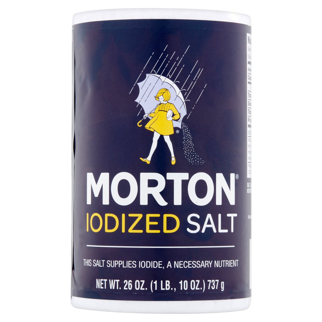 Muối ăn i ốt hiệu Morton Iodized Table Salt - Nhập khẩu Mỹ 737g