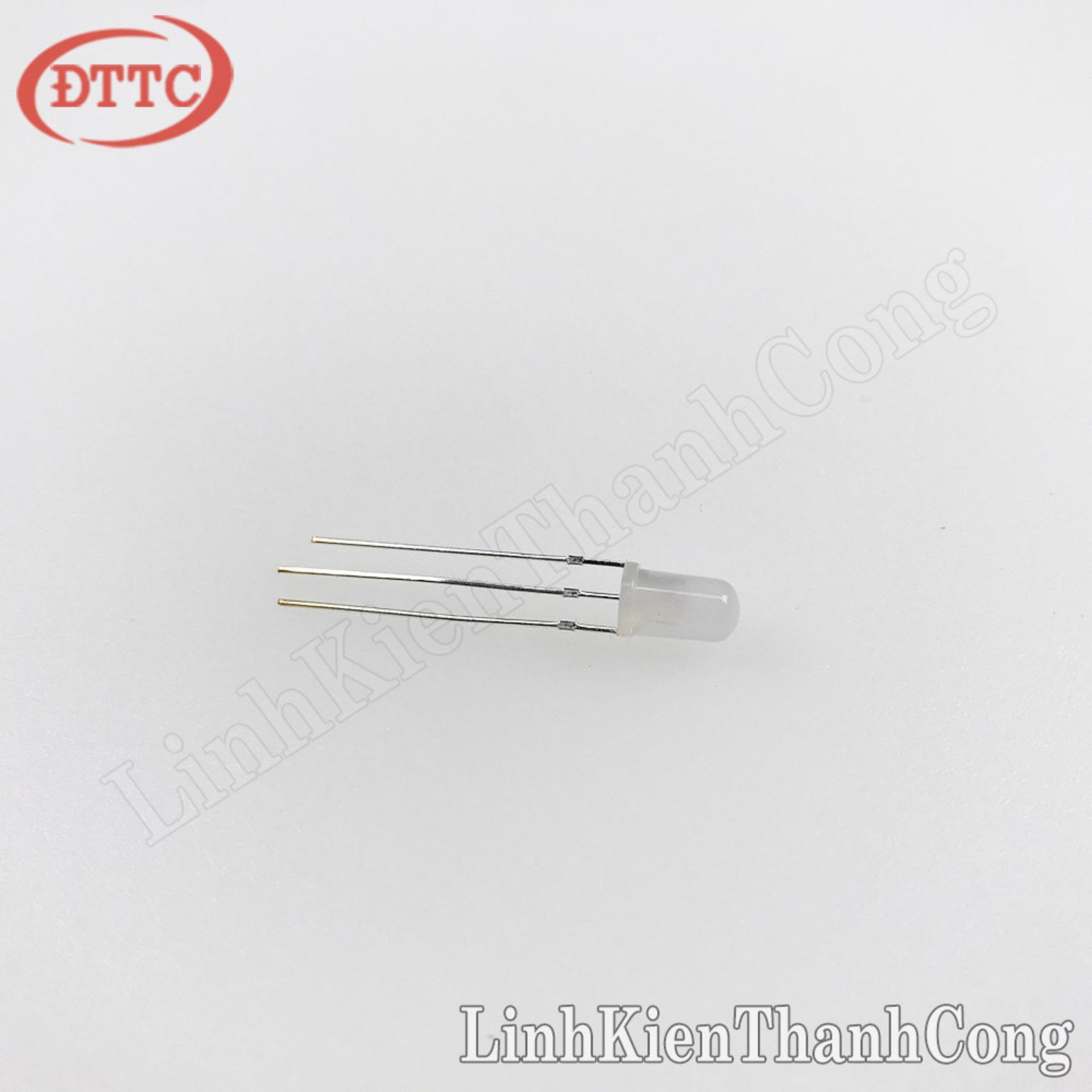 Bộ 2 chiếc led 5mm đục - 2 màu xanh lá/đỏ