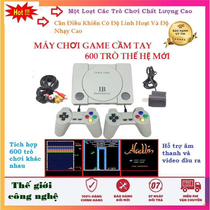 Máy chơi game điện tử 4 nút 600 trò chơi IB Gamestation